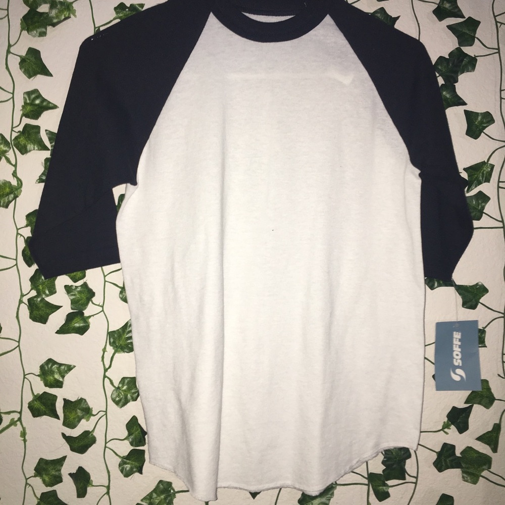 White/Black girl baseball tee